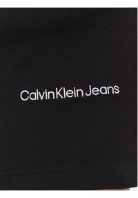 Calvin Klein Jeans Top J20J220788 Czarny Slim Fit. Kolor: czarny. Materiał: wiskoza