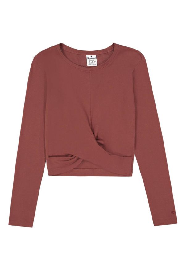 Champion - Crop Top Damski Z Okrągłym Dekoltem 117435 MS524. Kolor: brązowy