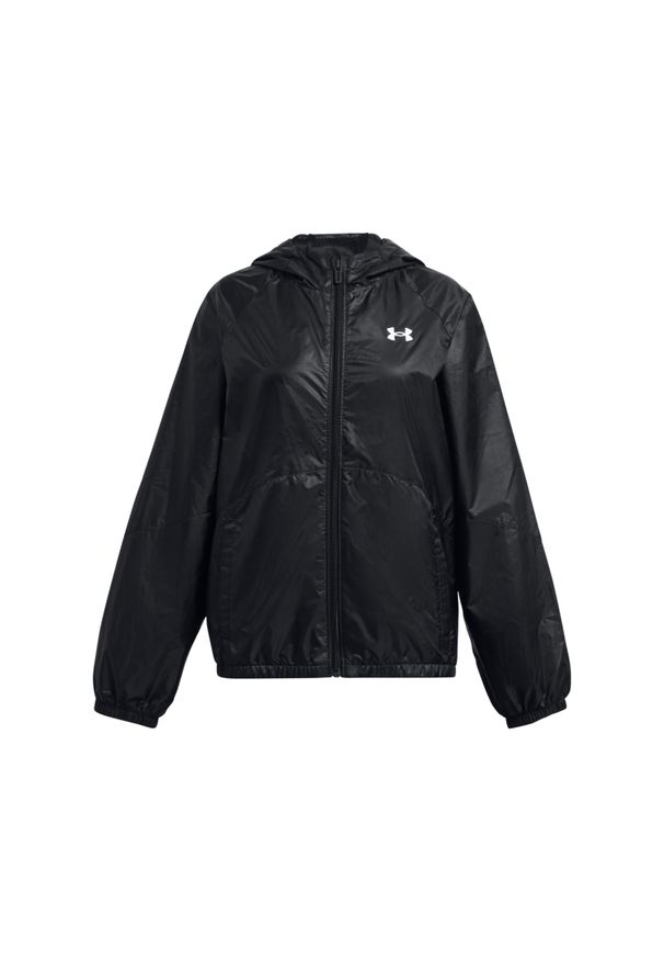 Dziewczęca kurtka wodoodporna Under Armour. Kolor: czarny, biały, wielokolorowy. Materiał: materiał. Styl: młodzieżowy