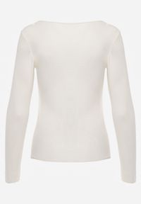 Renee - Jasnobeżowa Bluzka Longsleeve z Wiskozy i Kaszmiru Unelle. Kolor: beżowy. Materiał: wiskoza, kaszmir. Długość rękawa: długi rękaw. Styl: klasyczny #4