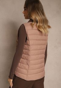 Renee - Beżowa Kamizelka Ozdobiona Pikowaniem Soellame. Okazja: na co dzień. Kolor: beżowy. Wzór: aplikacja. Styl: street, casual #3