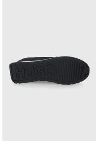 Hugo Buty Icelin kolor czarny. Nosek buta: okrągły. Zapięcie: sznurówki. Kolor: czarny. Materiał: guma #3