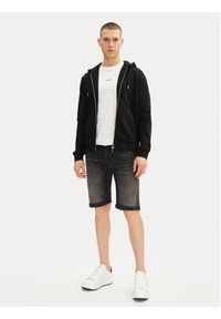 Karl Lagerfeld - KARL LAGERFELD Bluza 705751 500900 Czarny Regular Fit. Typ kołnierza: dekolt w karo. Kolor: czarny. Materiał: bawełna