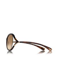 Tom Ford - TOM FORD - Brązowe okulary przeciwsłoneczne Anouk. Kształt: okrągłe. Kolor: brązowy. Wzór: geometria #3