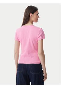 Tommy Jeans T-Shirt Essential DW0DW17383 Różowy jasny Slim Fit. Kolor: różowy. Materiał: bawełna #4