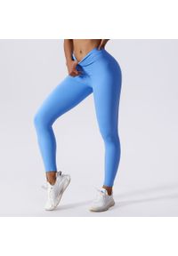 Intica - Legginsy z drapowaniem na trening i co dzień Ingedore. Kolor: różowy. Materiał: materiał, skóra. Wzór: gładki. Sport: fitness #2