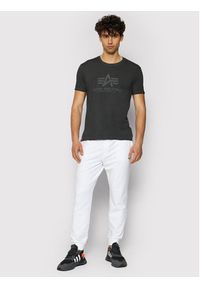 Alpha Industries T-Shirt Basic T Oildye 116515 Czarny Regular Fit. Kolor: czarny. Materiał: bawełna #4