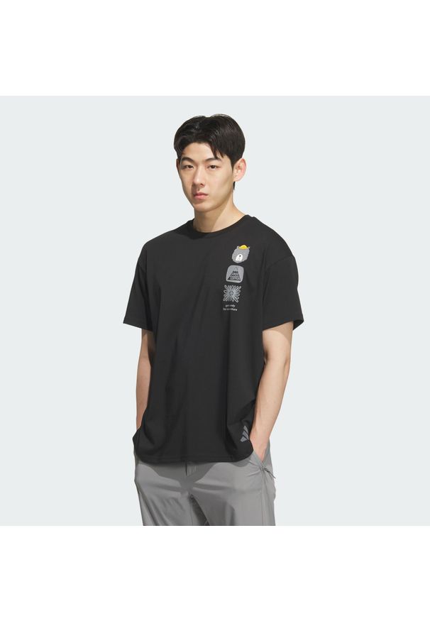 Adidas - Koszulka z grafiką Multi. Kolor: czarny. Sport: turystyka piesza