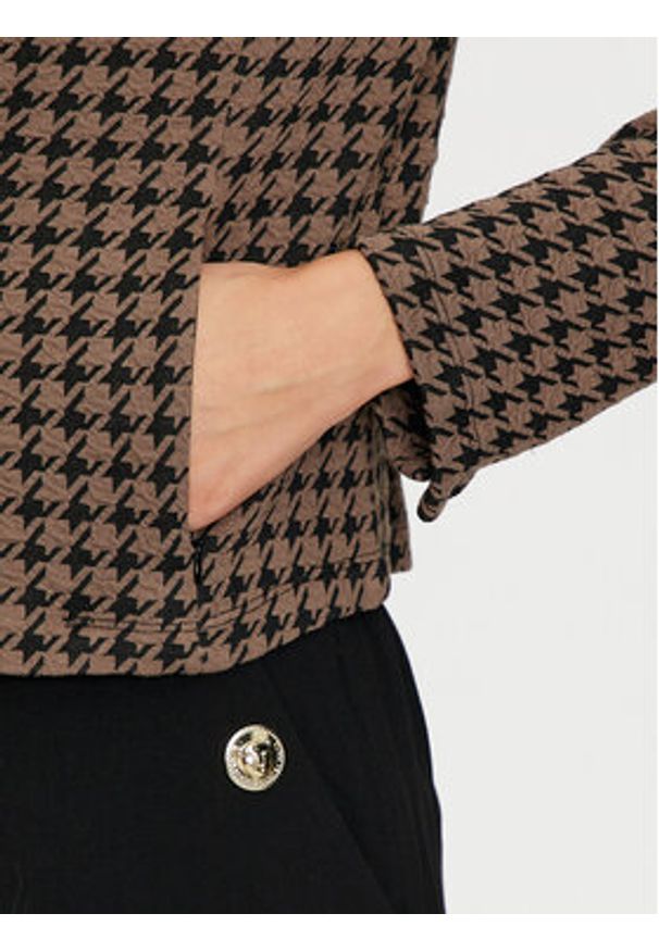 Fransa Marynarka Noreen 20614443 Brązowy Slim Fit. Kolor: brązowy. Materiał: syntetyk