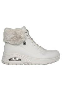 skechers - Buty do chodzenia damskie Skechers Uno Rugged Fall Air 2. Wysokość cholewki: za kostkę. Zapięcie: sznurówki. Kolor: biały. Materiał: tkanina. Szerokość cholewki: normalna. Sport: turystyka piesza