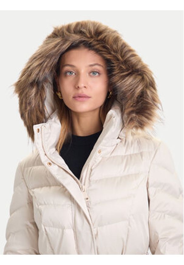 Guess Kurtka puchowa W5BL30 W2802 Écru Regular Fit. Materiał: syntetyk