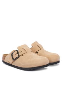 Birkenstock Klapki Boston Wire Buckle 1031573 Beżowy jasny. Kolor: beżowy. Materiał: nubuk, skóra #3