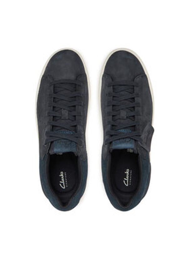 Clarks Sneakersy Courtlite2 Run 26181323 Granatowy. Kolor: niebieski. Materiał: nubuk, skóra. Sport: bieganie
