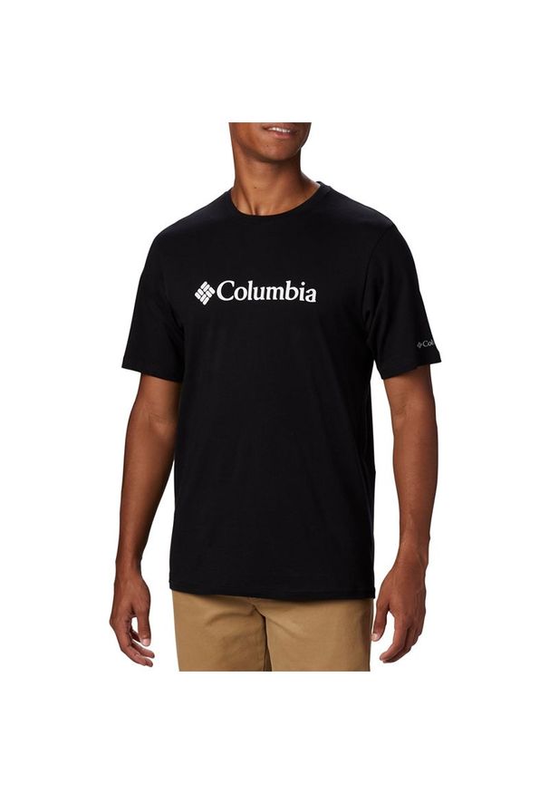 columbia - Koszulka Columbia CSC Basic Logo 1680053010 - czarna. Kolor: czarny. Materiał: bawełna, dzianina. Długość rękawa: krótki rękaw. Długość: krótkie