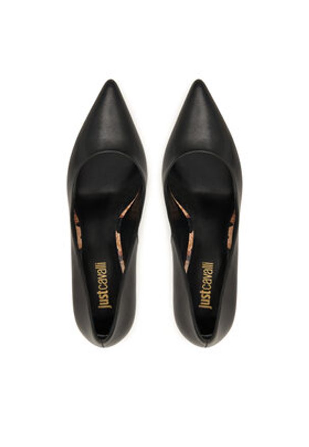 Just Cavalli Szpilki 79RA3S65 ZPB20 Czarny. Kolor: czarny. Materiał: skóra. Obcas: na szpilce