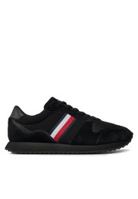 TOMMY HILFIGER - Tommy Hilfiger Sneakersy Runner Evo Mix Ess FM0FM04886 Czarny. Kolor: czarny. Materiał: materiał