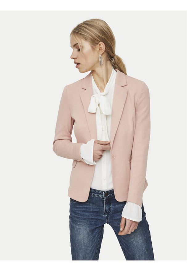 Vero Moda Marynarka Julia 10154123 Różowy Regular Fit. Kolor: różowy. Materiał: syntetyk, wiskoza