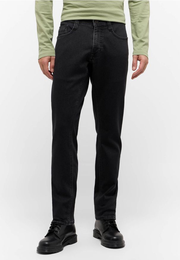 Męskie Spodnie Jeansowe Mustang Style Oregon Slim K Denim Black 1015546 4000 940
