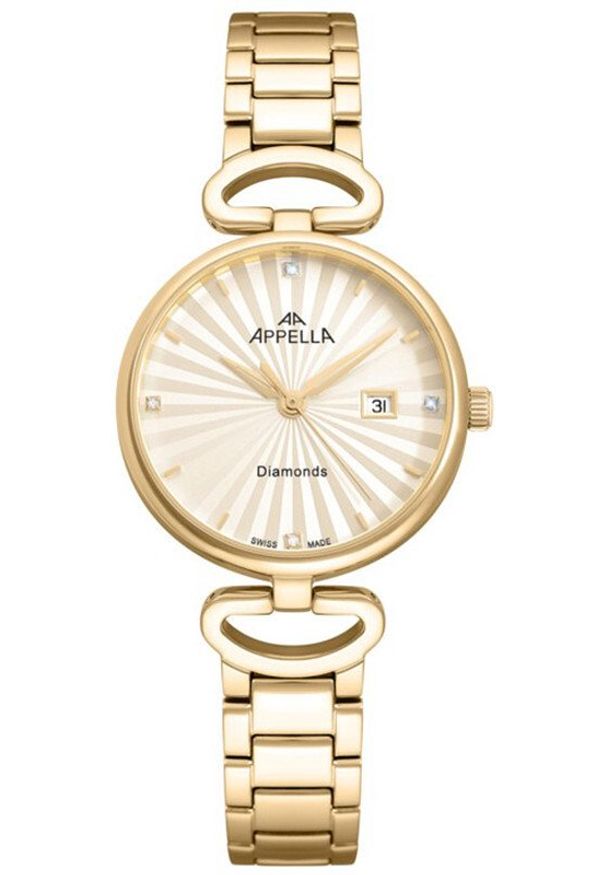 Acappella - Zegarek damski Appella L50008.1191DQ złoty. Kolor: złoty