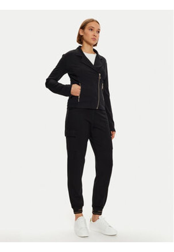 Liu Jo Sport Marynarka TF4283 JS182 Czarny Regular Fit. Kolor: czarny. Materiał: wiskoza. Styl: sportowy
