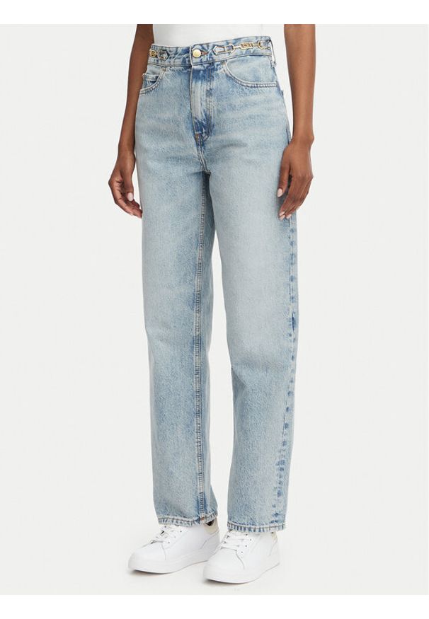 TOMMY HILFIGER - Tommy Hilfiger Jeansy Cam WW0WW49960 Niebieski jasny Straight Fit. Kolor: niebieski