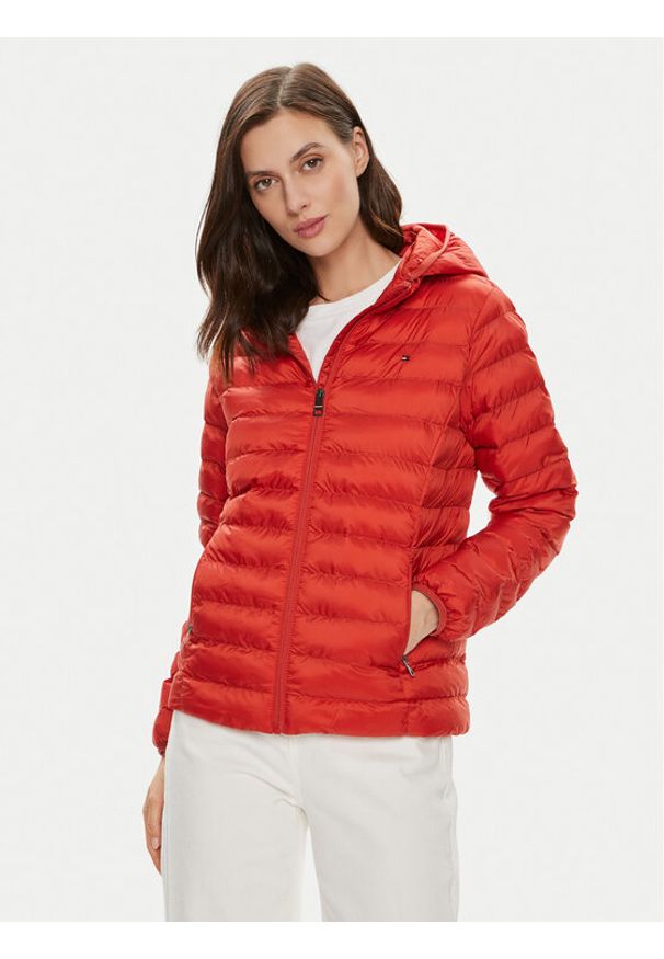 TOMMY HILFIGER - Tommy Hilfiger Kurtka przejściowa WW0WW38927 Czerwony Regular Fit. Kolor: czerwony. Materiał: syntetyk
