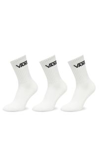 Vans Zestaw 3 par wysokich skarpet unisex VN000QBV Biały. Kolor: biały. Materiał: materiał, bawełna