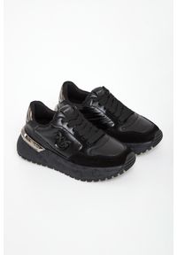 Pinko - Sneakersy damskie skórzane Gem 07 PINKO. Materiał: skóra #1