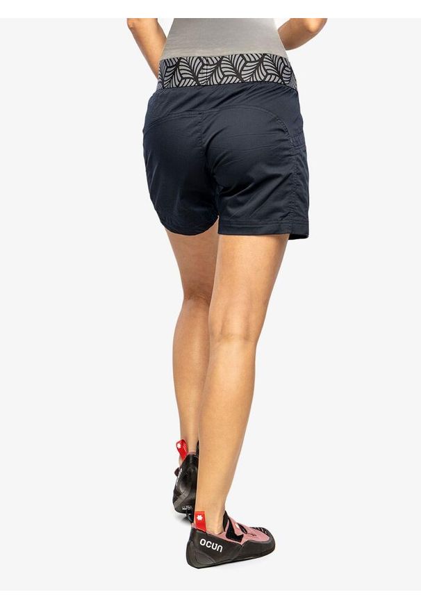 OCUN - Spodenki wspinaczkowe damskie Ocun Pantera Organic Shorts. Kolor: szary. Długość: krótkie. Wzór: motyw zwierzęcy