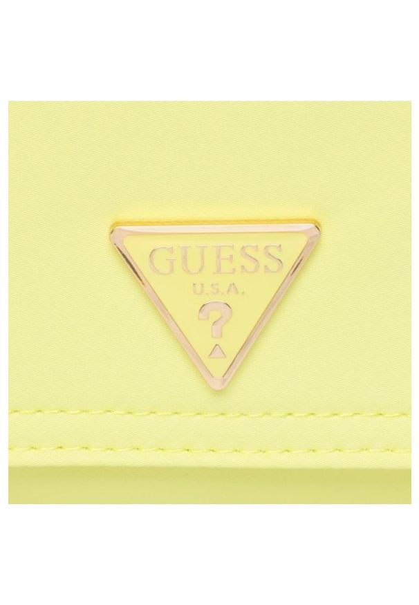 Guess - GUESS Żółta torebka z małym portfelikiem eco gemma. Kolor: żółty