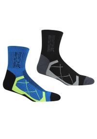 Regatta - Męskie Skarpety Active Outdoor (zestaw 2 Sztuk). Kolor: czarny, niebieski, wielokolorowy. Sport: outdoor #1