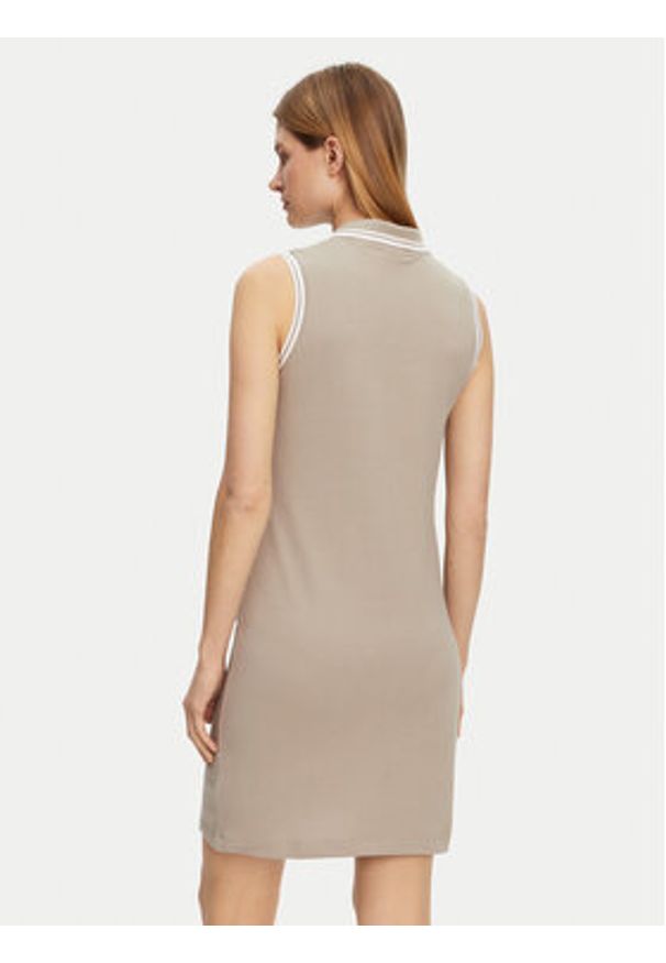 Guess Sukienka codzienna V5GK04 KCOK1 Khaki Regular Fit. Okazja: na co dzień. Kolor: brązowy. Materiał: bawełna. Typ sukienki: proste. Styl: casual