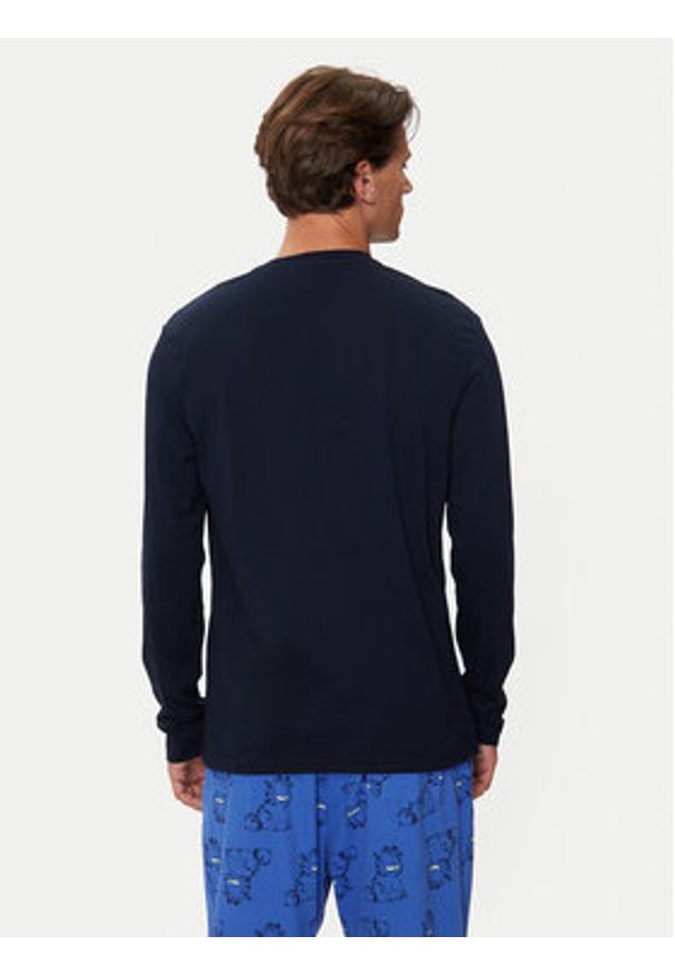 United Colors of Benetton - United Colors Of Benetton Longsleeve 3I1XU109C Granatowy Regular Fit. Kolor: niebieski. Materiał: bawełna. Długość rękawa: długi rękaw