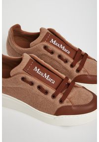 Max Mara Accessori - Sneakersy damskie z hydrofobowego kaszmiru Maxiws MAX MARA ACCESSORI. Materiał: kaszmir #5