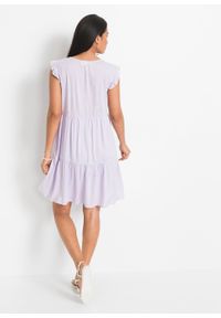Sukienka tunikowa bonprix pastelowy bez. Kolor: fioletowy #4