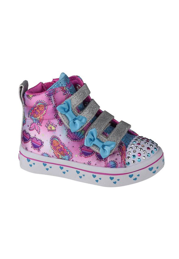 skechers - Buty do chodzenia dziewczęce, Skechers Twi-Lites Mermaid Gems. Kolor: różowy. Model: Skechers Sport. Sport: turystyka piesza