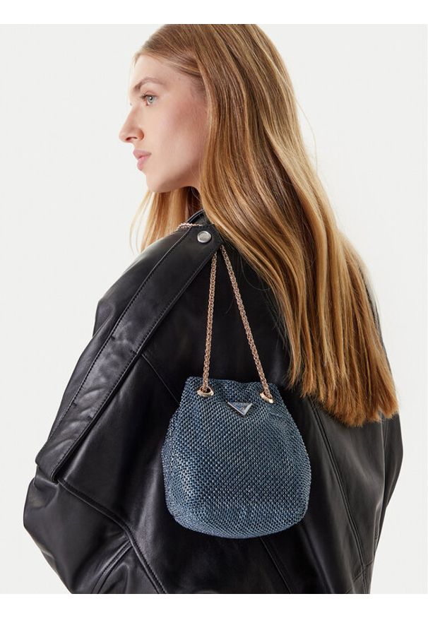 Guess Torebka Zalina Mini HWRP93 50750 Granatowy. Kolor: niebieski