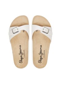 Pepe Jeans Klapki PLS90615 Biały. Kolor: biały. Materiał: skóra #4
