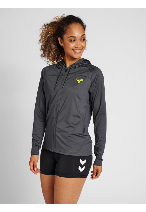 Damska bluza treningowa z kapturem Hummel GG-12. Typ kołnierza: kaptur. Kolor: szary. Sport: fitness