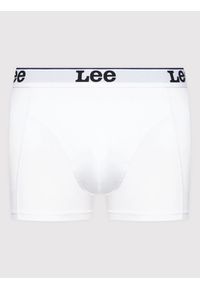 Lee - LEE 2-PACK TRUNK MĘSKIE BOKSERKI OBCISŁE LOGO WHITE/BLUE LP03CKWT