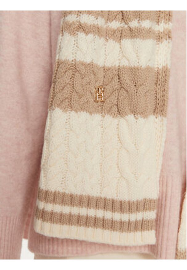 TOMMY HILFIGER - Tommy Hilfiger Szalik Naval AW0AW16654 Beżowy. Kolor: beżowy. Materiał: materiał, wełna