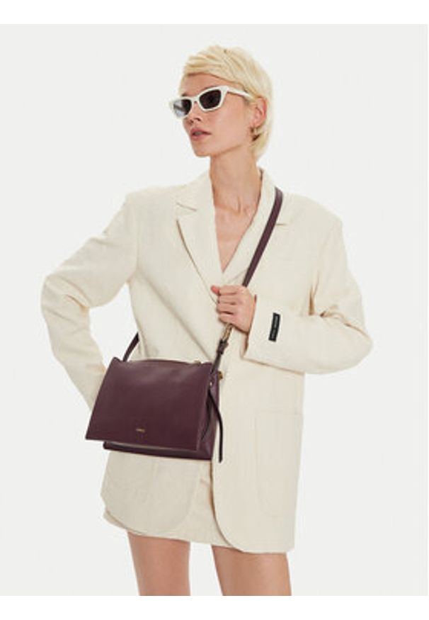 Furla Torebka Nuvola S WB01275 HSF000 2516S Bordowy. Kolor: czerwony. Materiał: skórzane