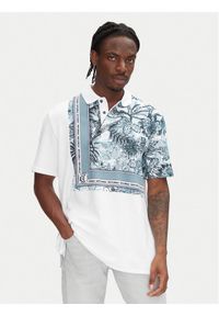 Just Cavalli Polo 78OAGE15 Niebieski Regular Fit. Typ kołnierza: polo. Kolor: niebieski. Materiał: bawełna