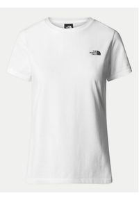 The North Face T-Shirt Simple Dome NF0A87NH Biały Regular Fit. Kolor: biały. Materiał: syntetyk, bawełna