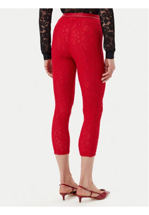 Pinko - PINKO Spodnie materiałowe 105226 A2M5 Czerwony Slim Fit. Kolor: czerwony. Materiał: syntetyk