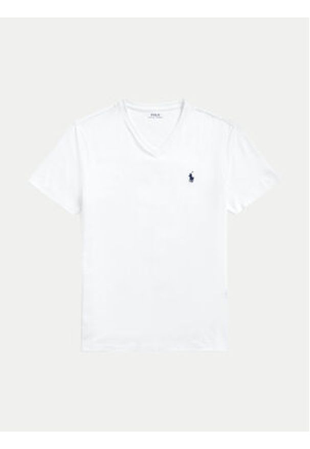 Polo Ralph Lauren T-Shirt 710671453008 Biały Custom Slim Fit. Typ kołnierza: polo. Kolor: biały. Materiał: bawełna