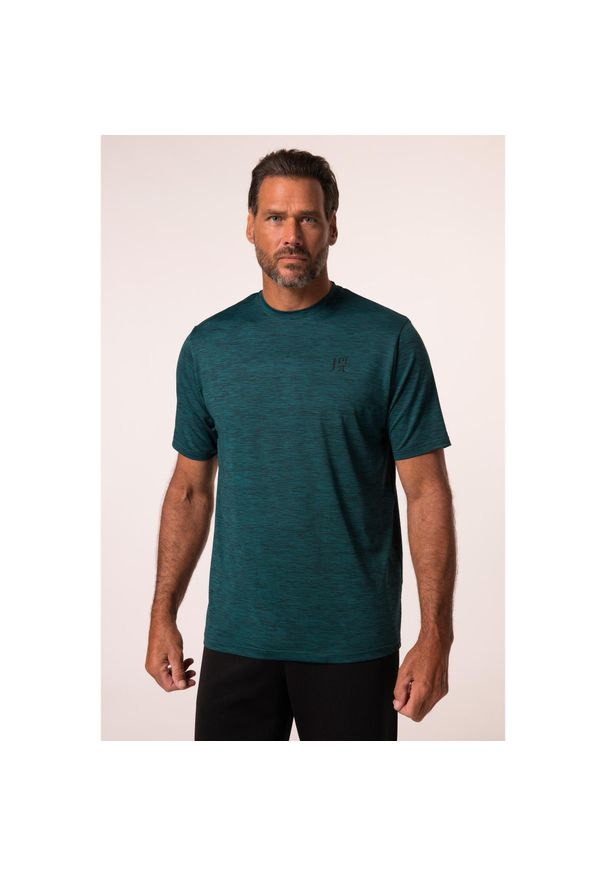 JAY-PI - Męski T-shirt QuickDry Odzież fitness krótki rękaw. Kolekcja: plus size. Kolor: zielony. Materiał: elastan, poliester, materiał. Długość rękawa: krótki rękaw. Długość: krótkie. Sport: fitness
