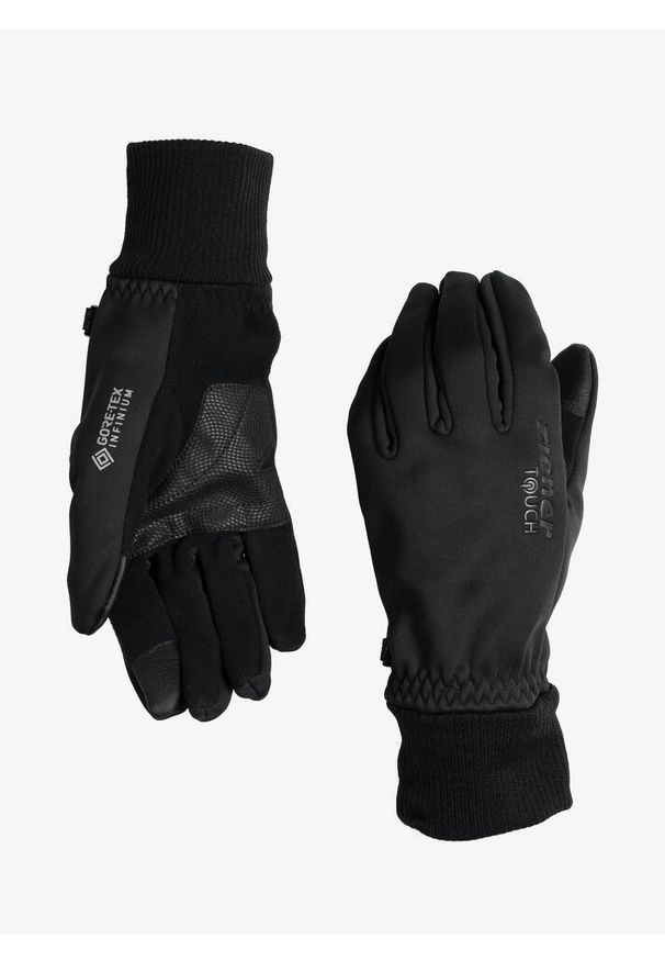 Rękawiczki softshell Ziener Idaho GTX INF Touch. Kolor: czarny. Materiał: softshell