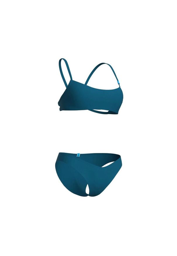 Strój kąpielowy damski dwuczęściowy sportowy na basen Arena Essentials. Kolor: zielony