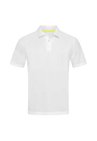 Stedman - Męska Koszulka Polo Active 140. Typ kołnierza: polo. Kolor: biały